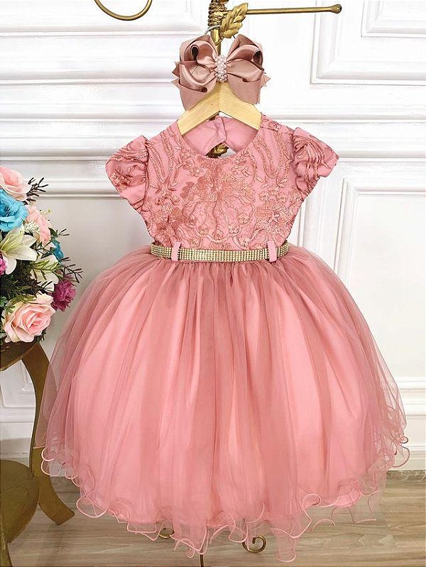 VESTIDO DE FESTA ROSE LUXO RENDA S