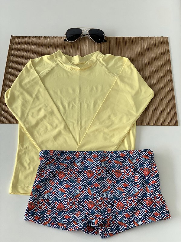 CONJUNTO PROTECAO UV AMARELO