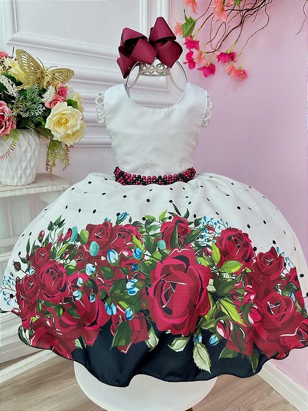 Vestido de Festa Marsala Jardim Encantado