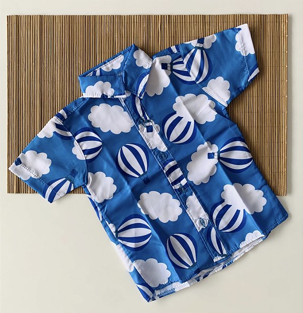 Camisa Tematica  Balão Azul