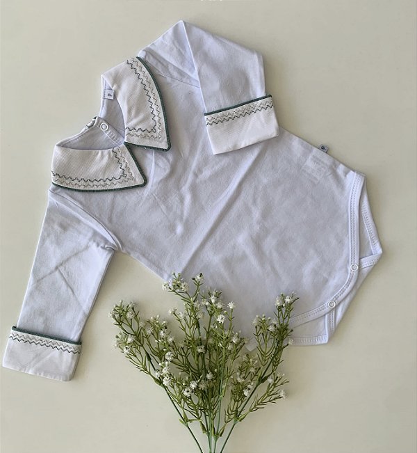 Body de Luxo Zig Zag Vivo Verde Maré