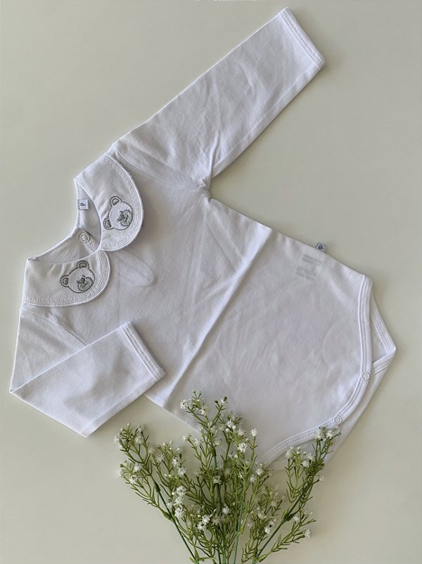 Body de Luxo Urso Docinho Branco