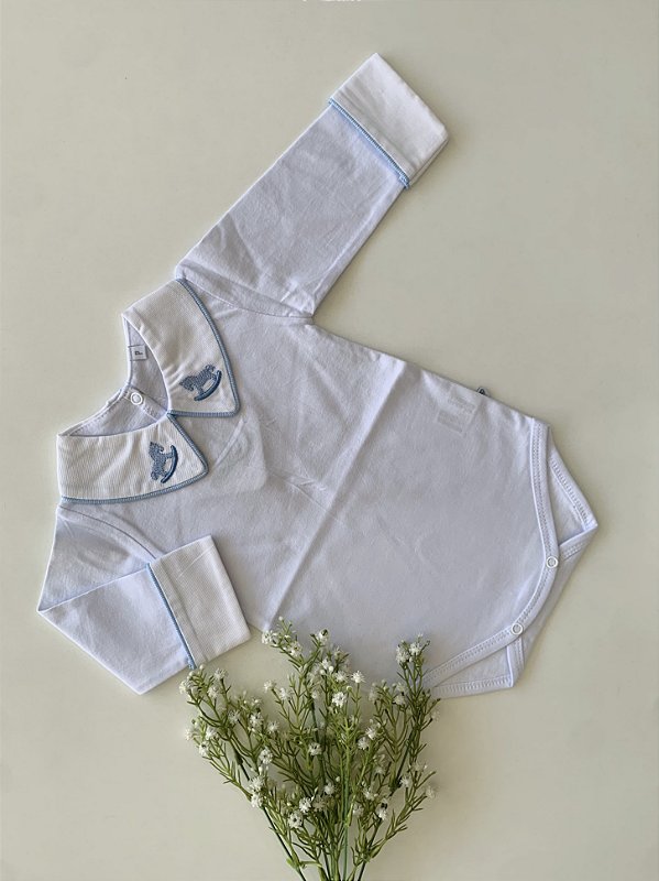 Body de Luxo Cavalinho Vivo Azul Lavanda