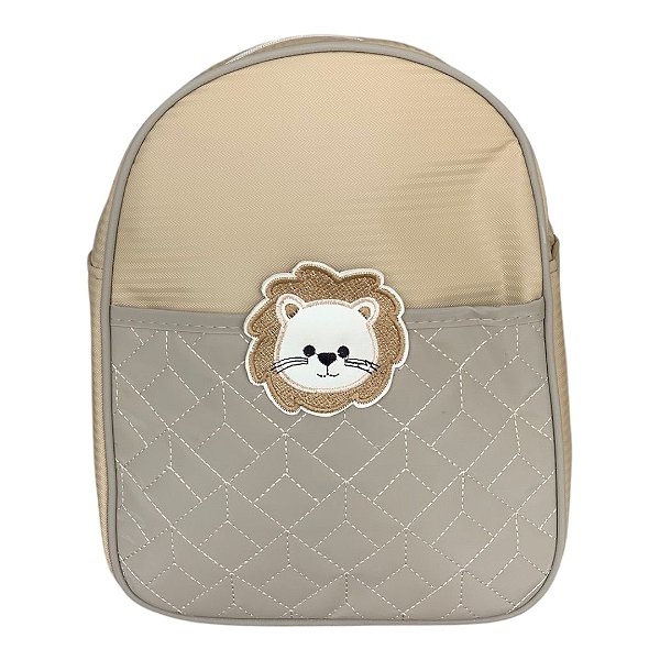 Mochila Bebê Passeio Bege Leão