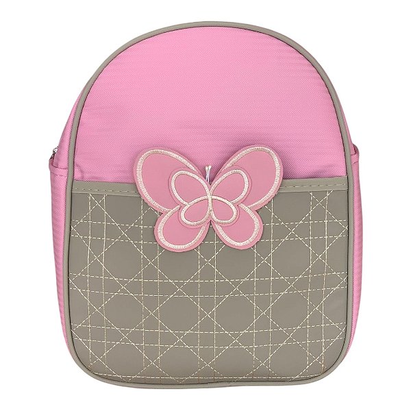 Mochila Bebê Passeio Rosa Borboleta