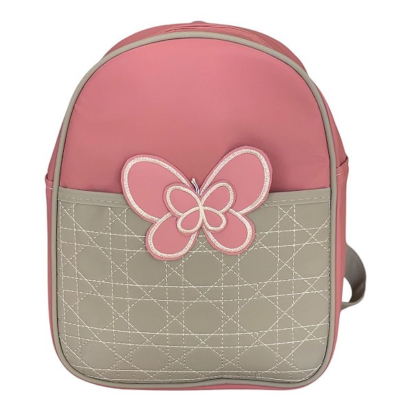Mochila Bebê Passeio Goiaba Borboleta