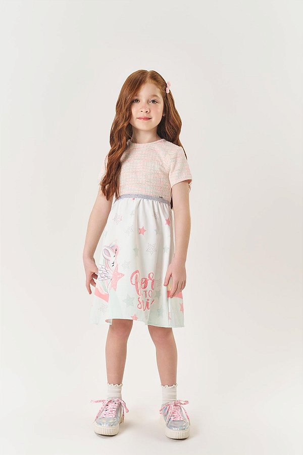 Vestido Hortênsia Azul Rosa Cinti