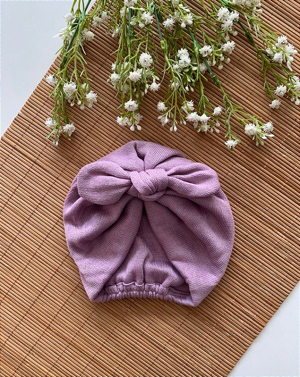 Turbante de Tricô Nozinho Lilás