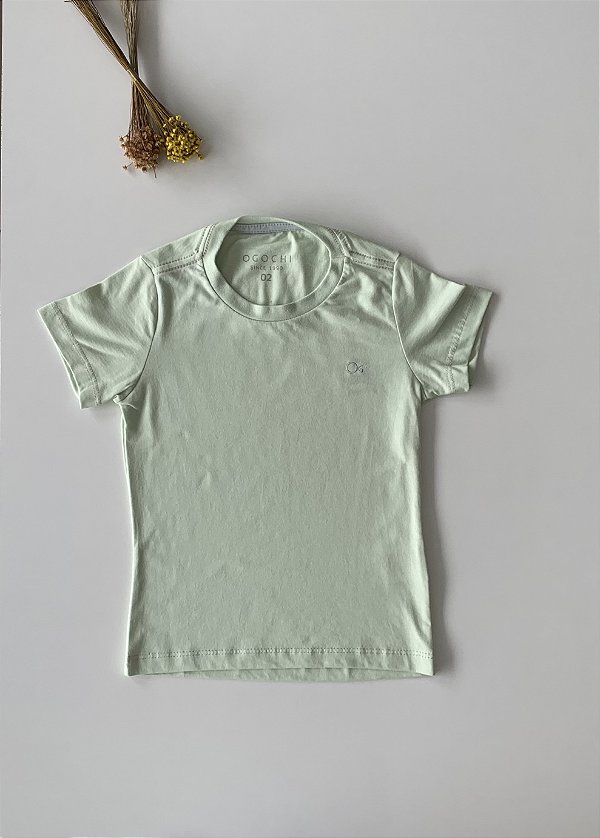 Camiseta Infantil Essencial Slim Verde Bebê Ogochi