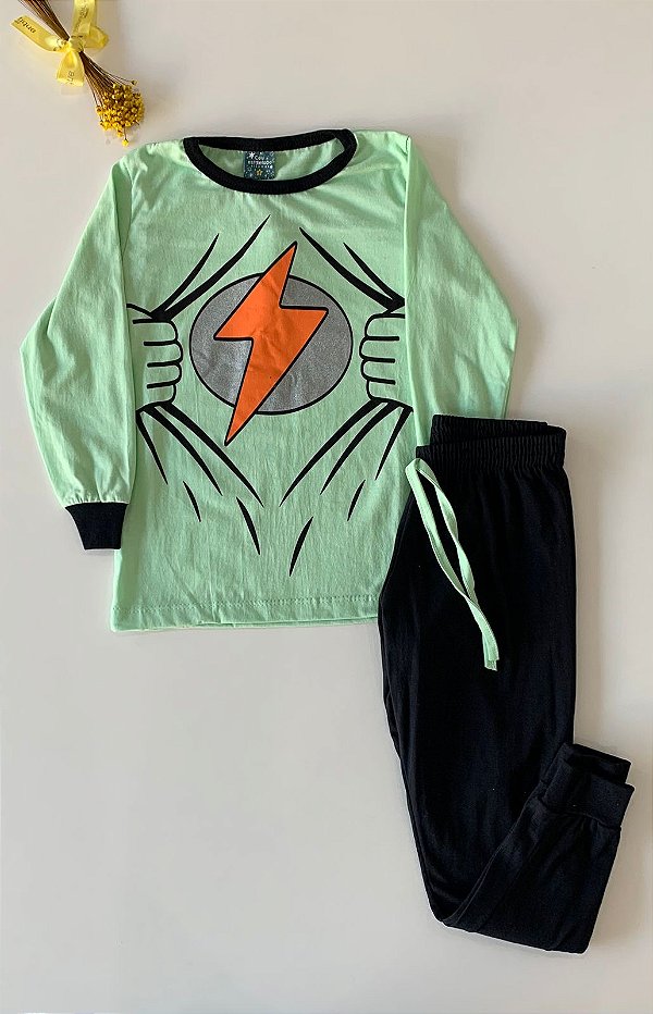Conjunto Pijama Heroi Verde
