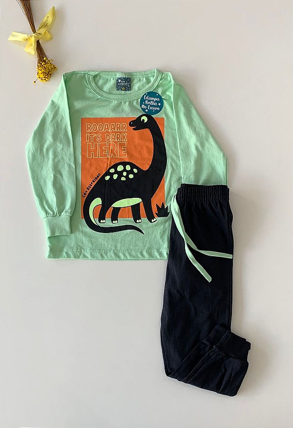 Conjunto pijama Dino Verde