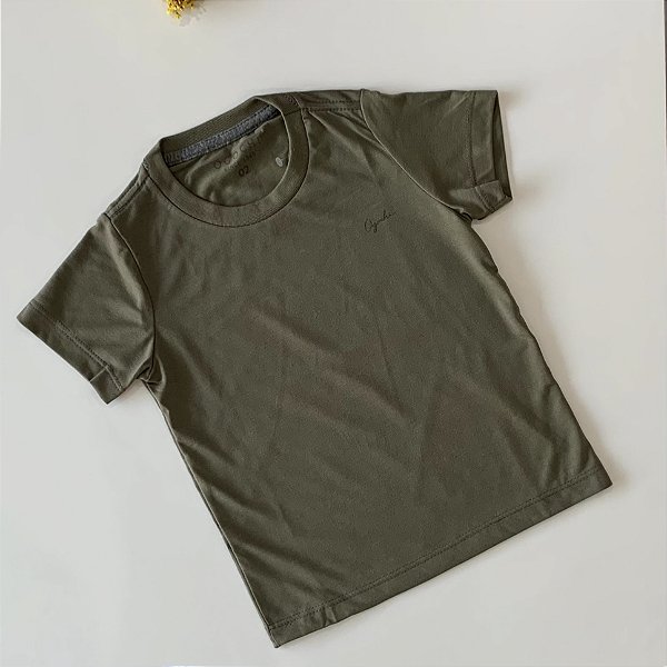 Camiseta Infantil Essencial Verde Musgo Ogochi