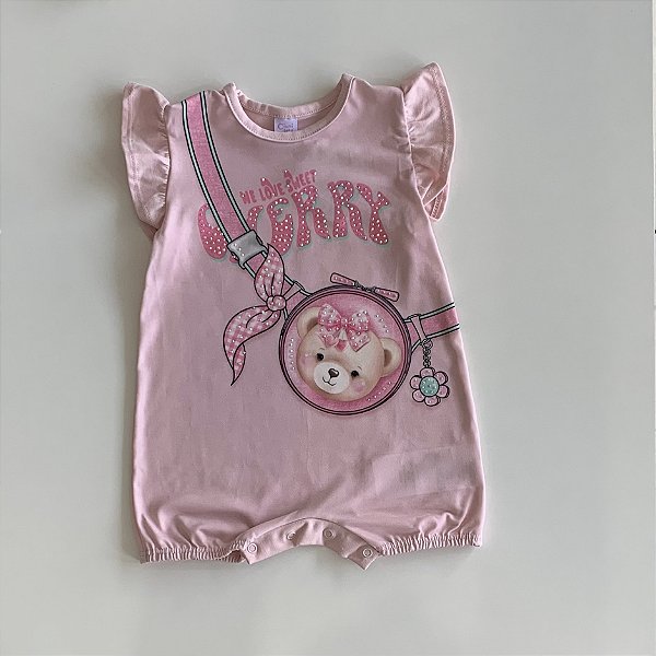Macacão Cinti Rosa Cute Ursa