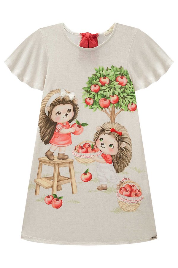 Vestido Fresh Bege Castor Flora Infanti
