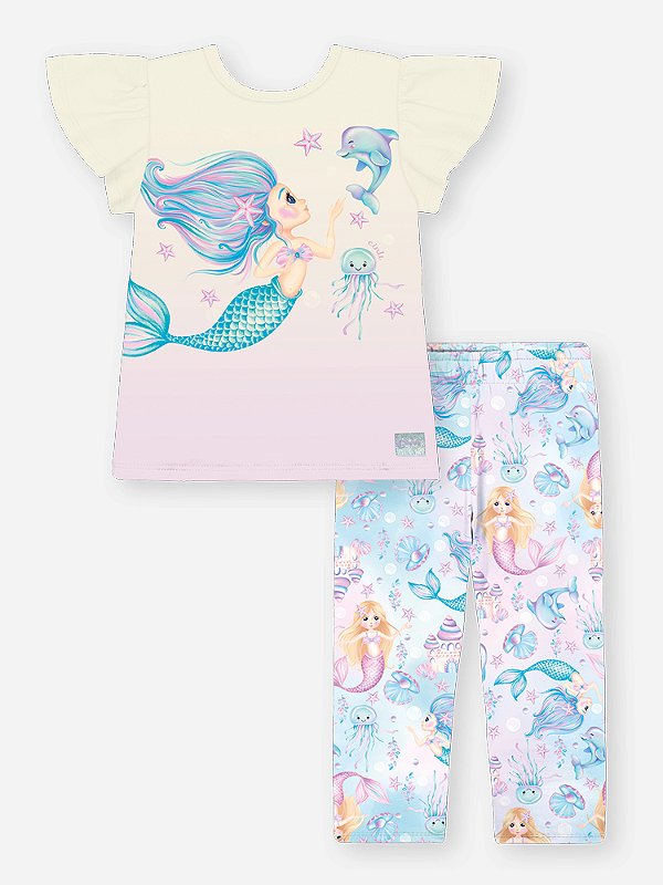 Conjunto Blusa e Legging Sereia Cinti