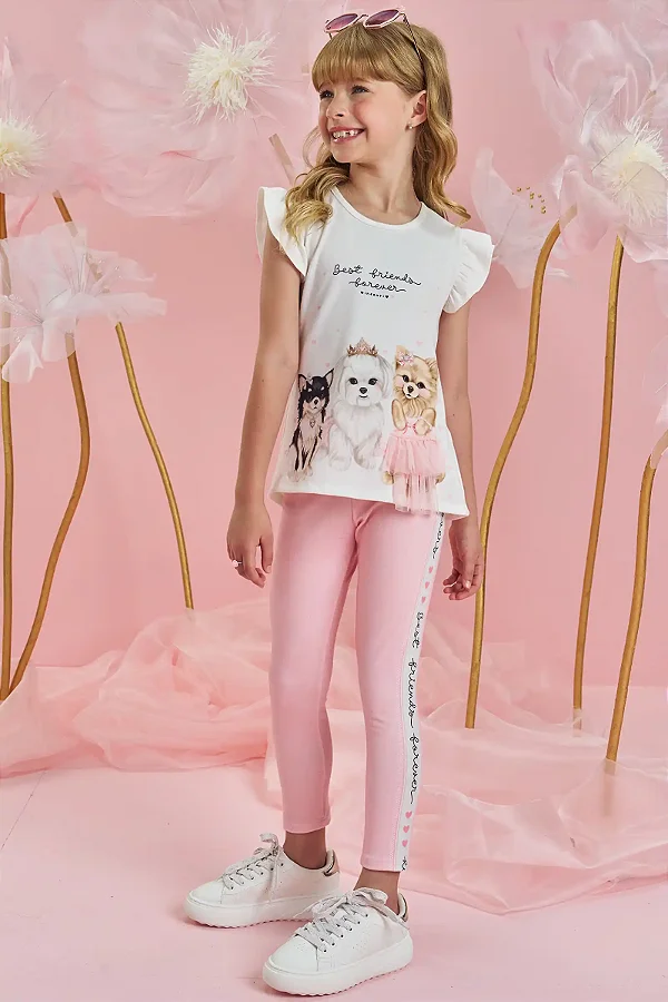 Conjunto Blusa com Legging Pets Infanti