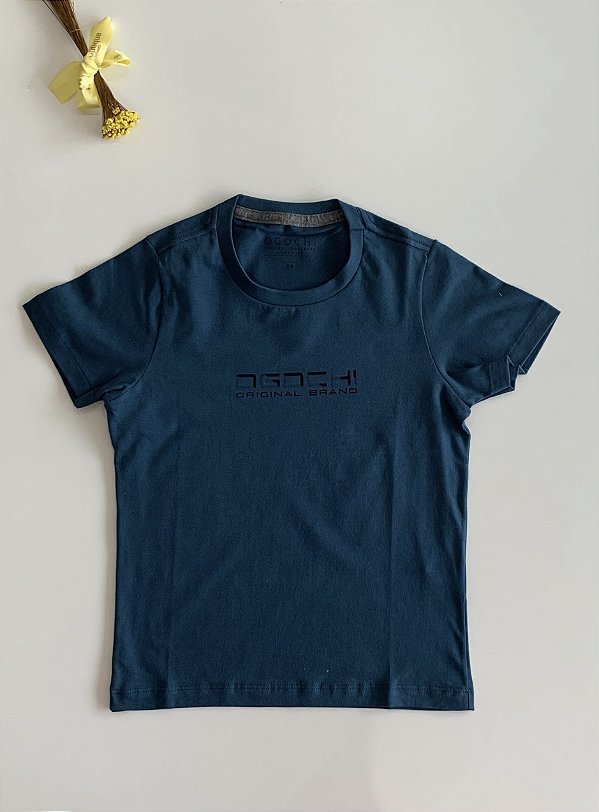 Camiseta Infantil  Ogochi Casual Azul petrolio
