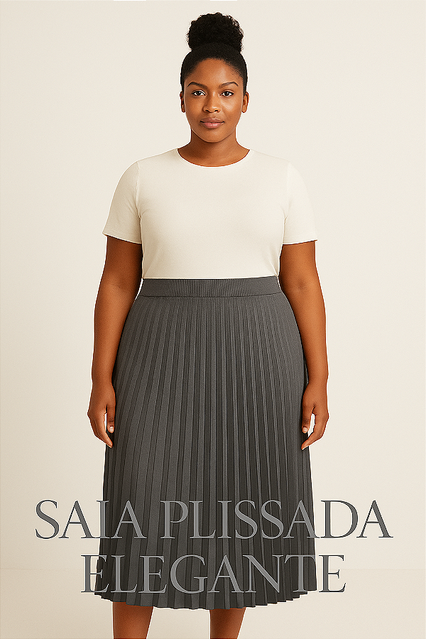 Saia Longa Plissada
