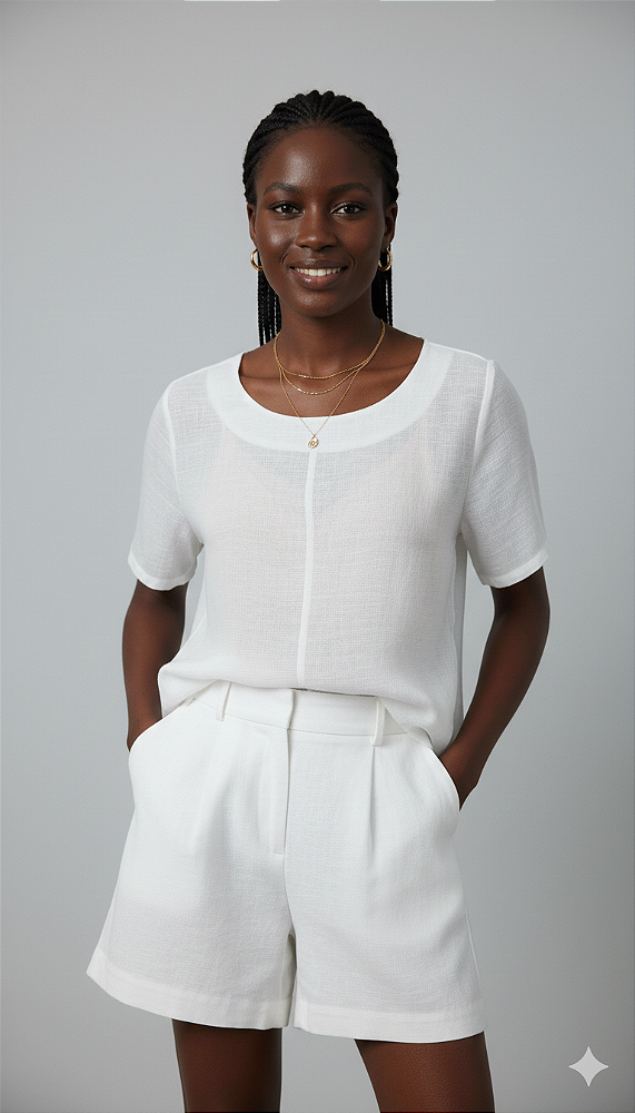 Blusa de Linho Fino (Tamanho M)