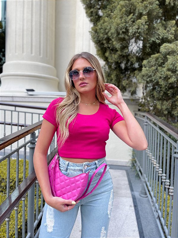 Cropped Nana Costa Canelado Pink