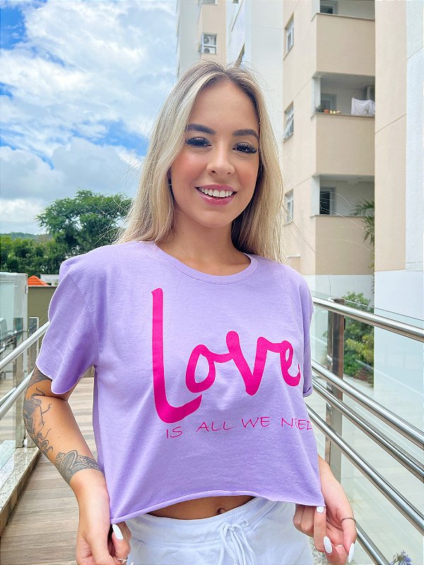 Cropped Nana Costa Love Lilás
