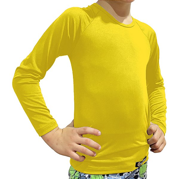 Camiseta Segunda Pele Adstore Premium Infantil Amarela
