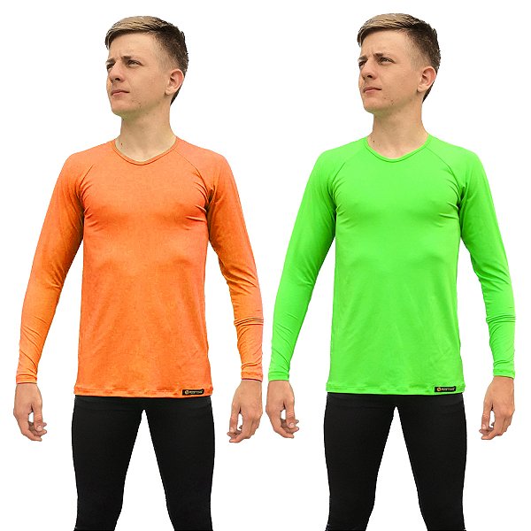 Kit 2 Camisa Segunda Pele Adstore Premium Masculina Neon
