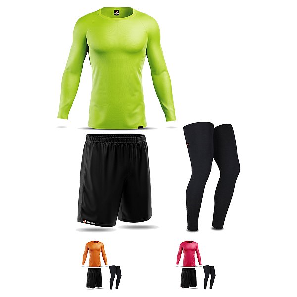Camisa Segunda Pele Neon Shorts e Pernito Adstore Premium Masculino