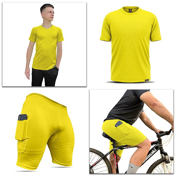 Conjunto Camiseta e Bermuda Ciclismo Adstore Premium Masculino - ADSTORE -  Feito para Você