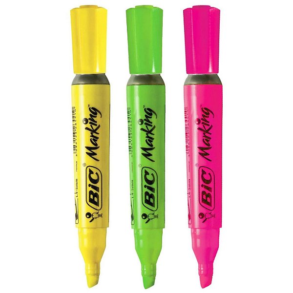 Caneta Marca Texto Marking Fluorescente - Bic
