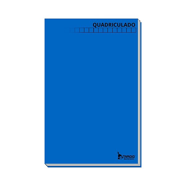 Caderno Quadriculado 1/4 Brochura Azul Capa Dura 1x1cm 96 Fls - Tamoio