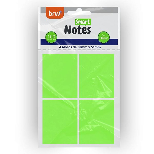 Bloco de Anotações Verde Neon 38x51mm - Brw