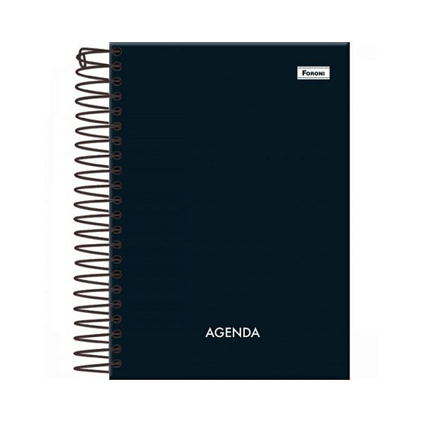 Agenda 2024 Cliff 117mm x 164mm Preta com 176 Folhas - Foroni