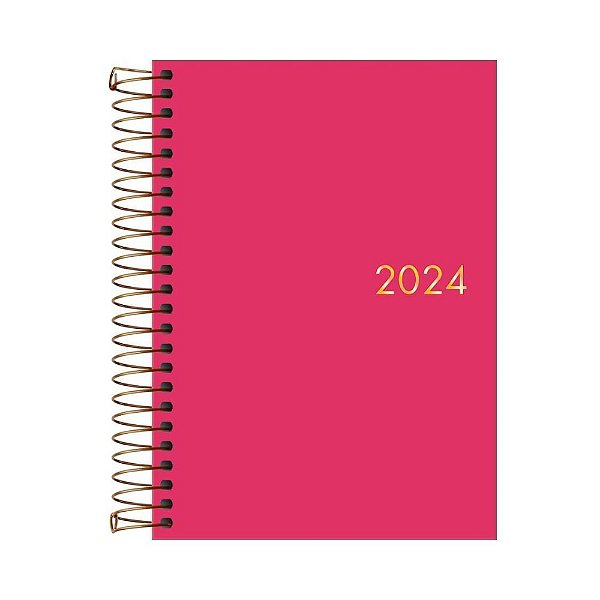 Agenda 2024 Napoli Rosa Espiral 176 folhas - Tilibra
