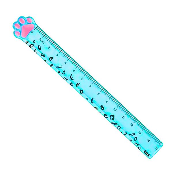 Régua Holic Pets 15cm Miau-line Poly - Tris