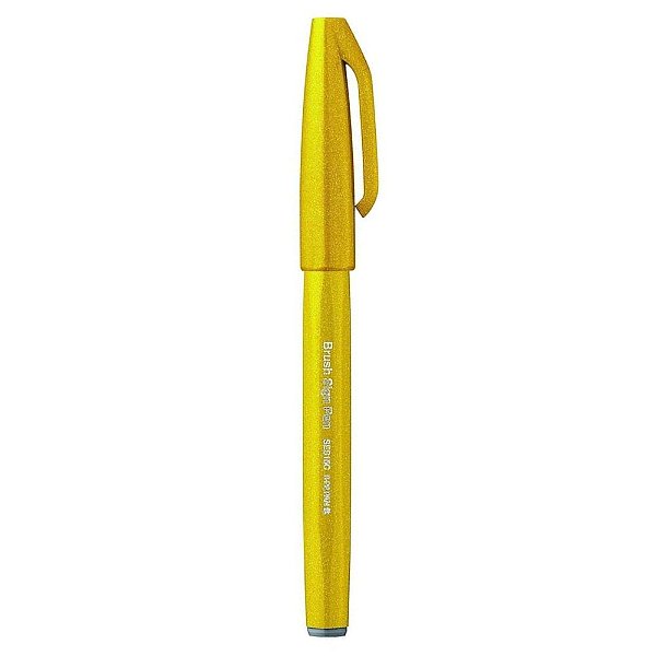 Caneta Brush Sign Pen Amarela - Pentel