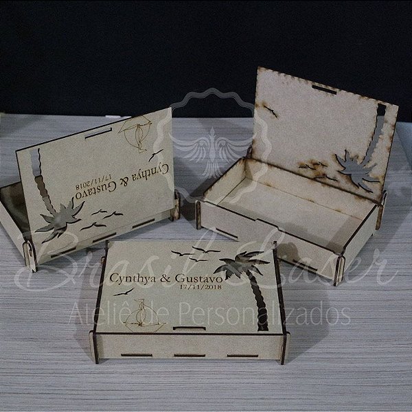 10 Caixinhas Em Mdf Com Gravação Na Tampa Personalizada 19x12x4cm