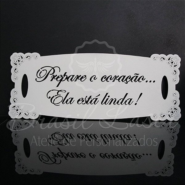 1 Placa para Entrada dos Noivos (Frase Personalizada) - Opções de cores e preços dentro do Anúncio