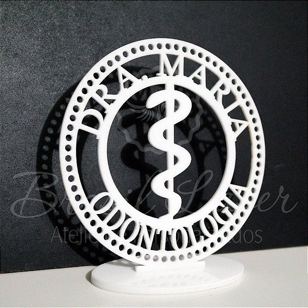 Topo De Bolo Formatura Odontologia - com 14cm (maior lado da peça) - Cor à Escolher