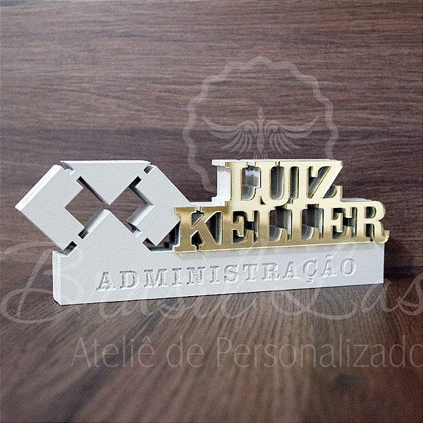 Decoração 3D Profissão para Administrador / Administradora / Formatura de Administração com Nome Personalizado