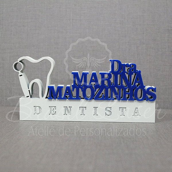 Decoração 3D Profissão para Dentista / Formatura de Odontologia com Nome Personalizado
