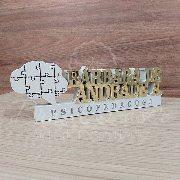 Decoração 3D Profissão para Neuropsicopedagogia / Neuropsicopedagogo / Psicopedagogo / Psicopedagogia / Psicologia com Nome Personalizado