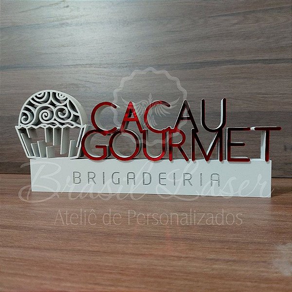 Decoração 3D Profissão para Brigadeiros Gourmet / Brigaderia / Confeitaria / Confeiteira / Patisserie com Nome Personalizado