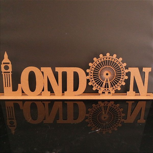 Nomes LONDRES com base em MDF 6mm Cortado a Laser - Tamanhos disponibilizados na opção do anúncio