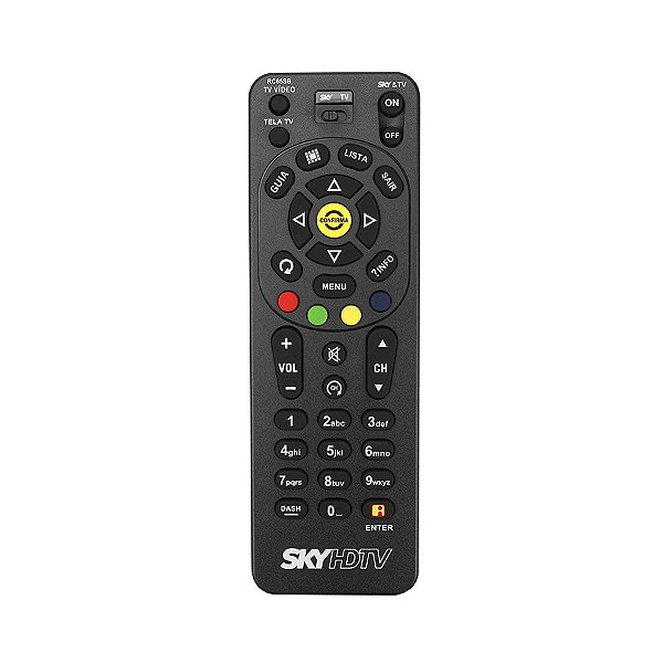Controle Remoto Receptor SKY HDTV Zapper RC65SB