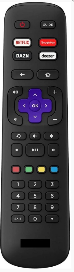 Controle TV AOC Roku Tv DAZN/deezer/Netflix LE-7246