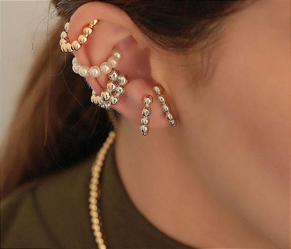 Piercing Fake Esfera Banhado a Ouro 18k