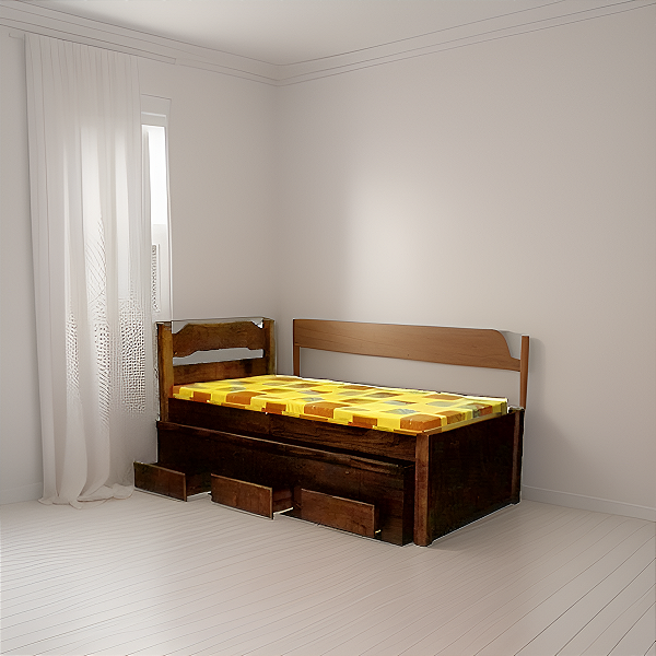 Bicama 1,90 x 90 - ( 03 Gavetas ) - Móveis de Gramado