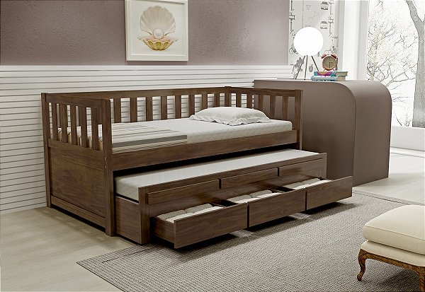 Bicama 1,90 x 80 - ( 03 Gavetas ) - Móveis de Gramado