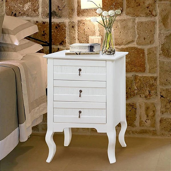 Mesa de Cabeceira Madrid 73 x 36 x 54 - (02 Unidades) - Móveis 3D